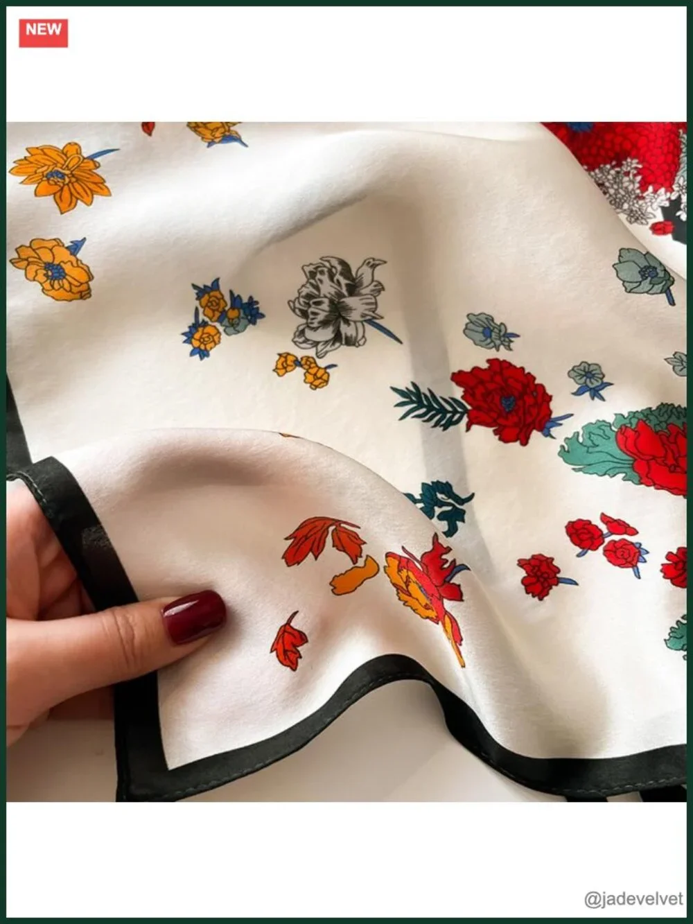 100% Pure Mulberry Silk Square Scarf 27